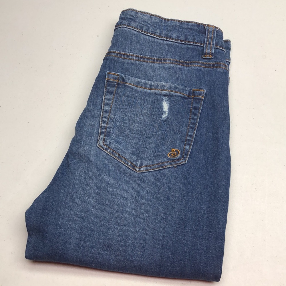INDIGO REIN FACTORY DISTRESS ANKLE SKINNY JEANS 7/27x25 ⭐️